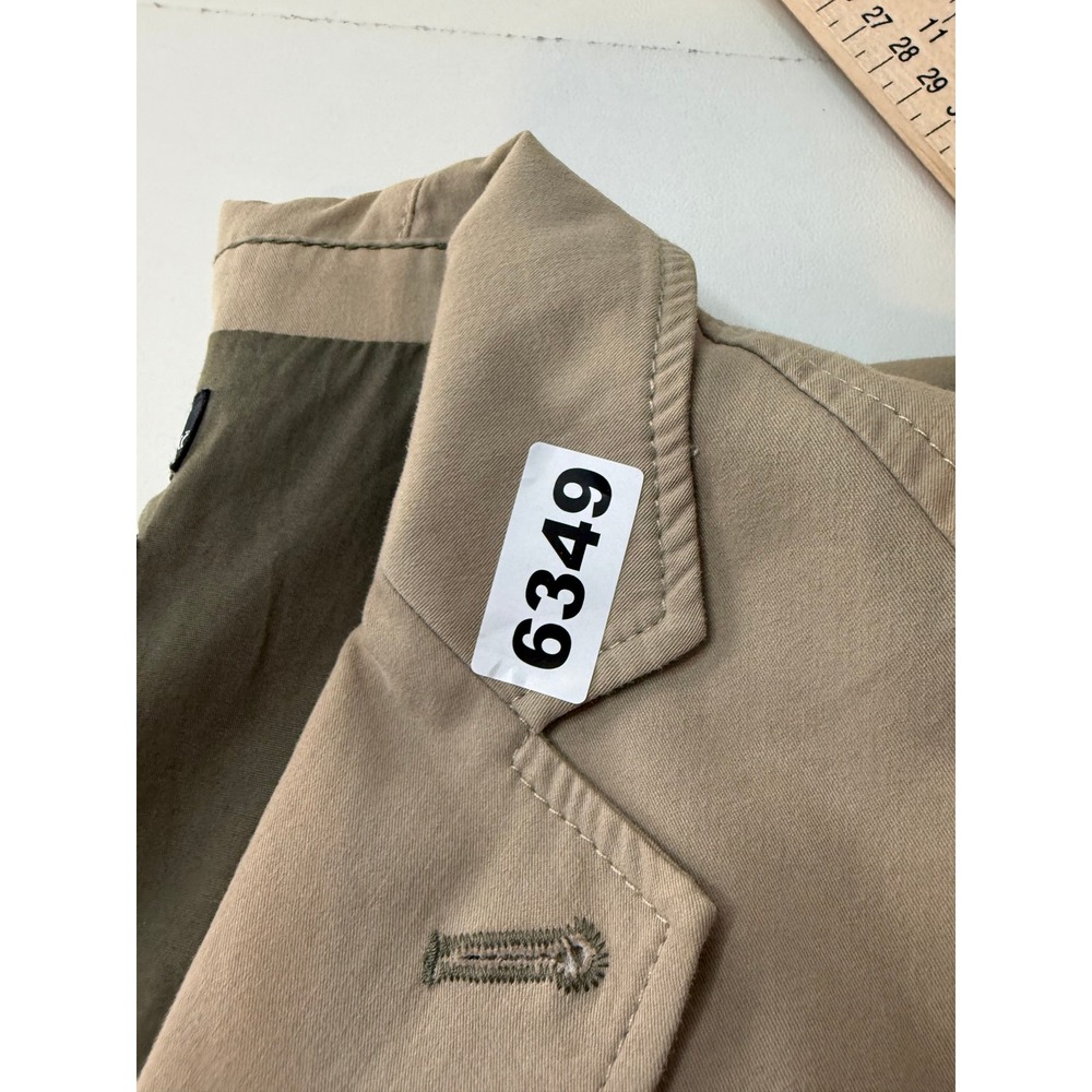 Marc Ecko Cut & Sew Mens Tan Military Field Jacket Mandarin Collar Medium - Picture 12 of 12